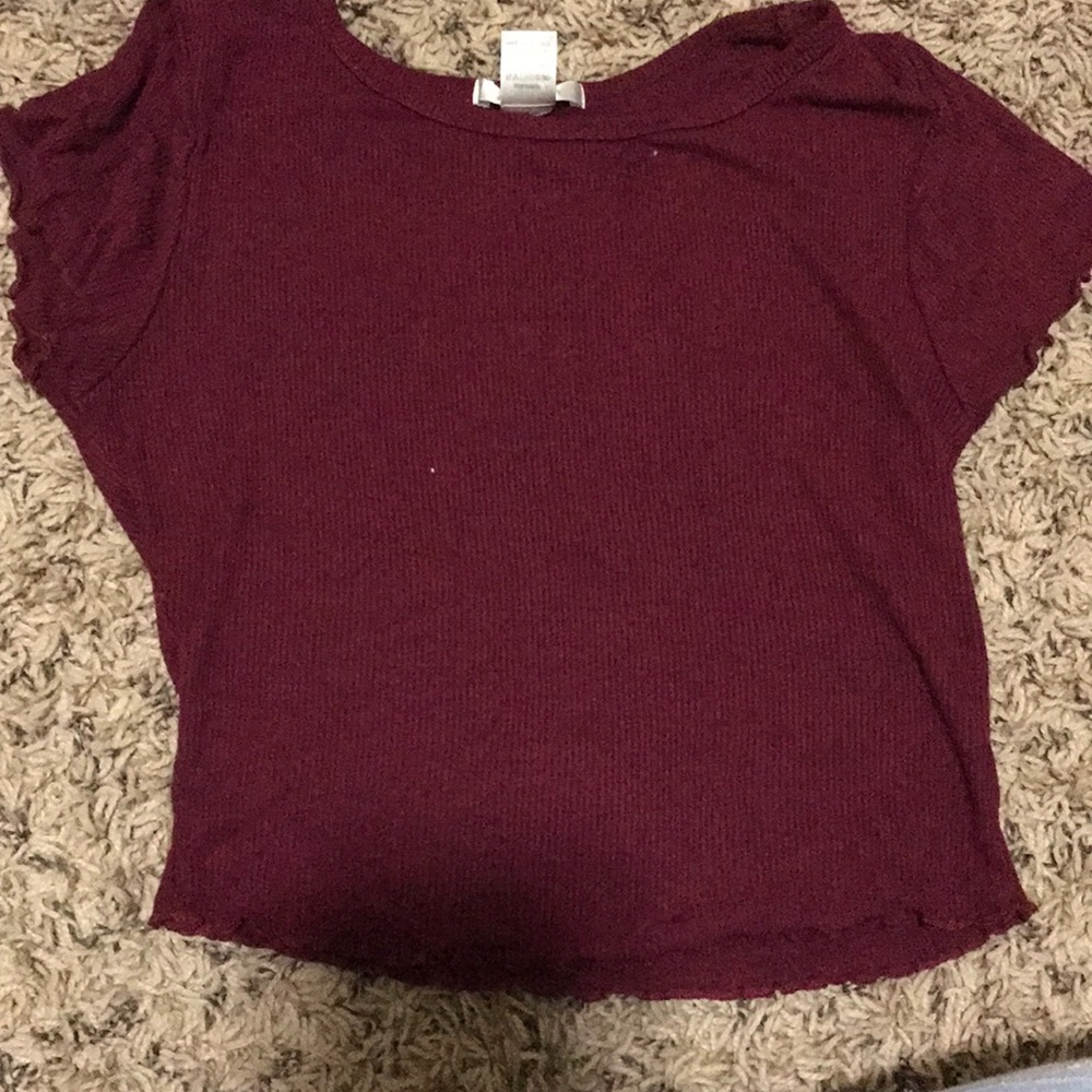Burgundy crop top